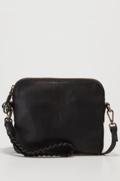 Skye Leather Twist Crossbody Bag