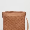 Palma Leather Weave Crossbody Bag