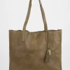 Alba Leather Unlined Tote Bag