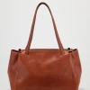 Ava Leather Work Tote Bag