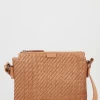 Step Weave Leather Crossbody Bag