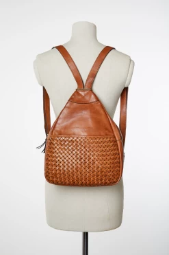 Palma Weave Leather Backpack -Travel Luggage Store 3210624 4