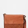 Palma Weave Leather Flapover Bag