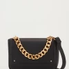 Chain Detail Flapover Bag