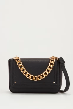 Chain Detail Flapover Bag