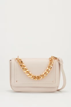 Chain Detail Flapover Bag
